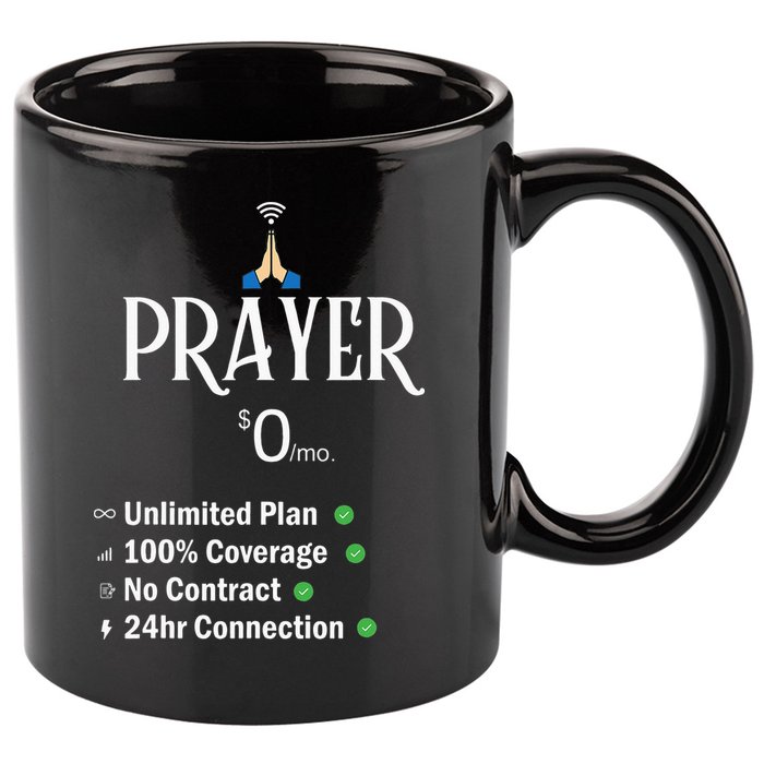 retro Christian Catholic Prayer About Jesus 11oz C Handle Ceramic Mug