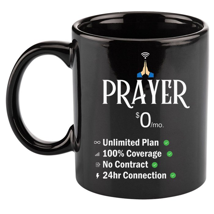 retro Christian Catholic Prayer About Jesus 11oz C Handle Ceramic Mug