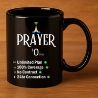 retro Christian Catholic Prayer About Jesus 11oz C Handle Ceramic Mug