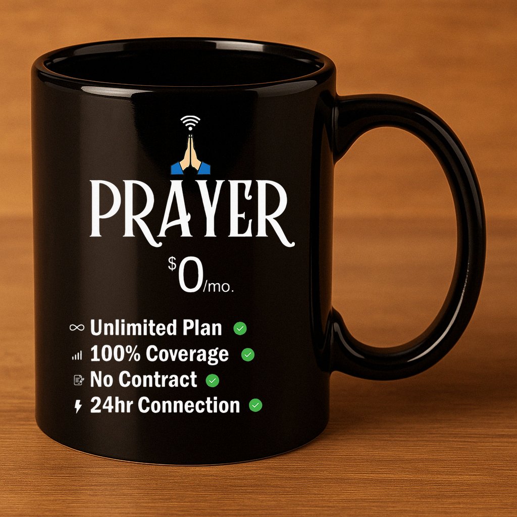 retro Christian Catholic Prayer About Jesus 11oz C Handle Ceramic Mug