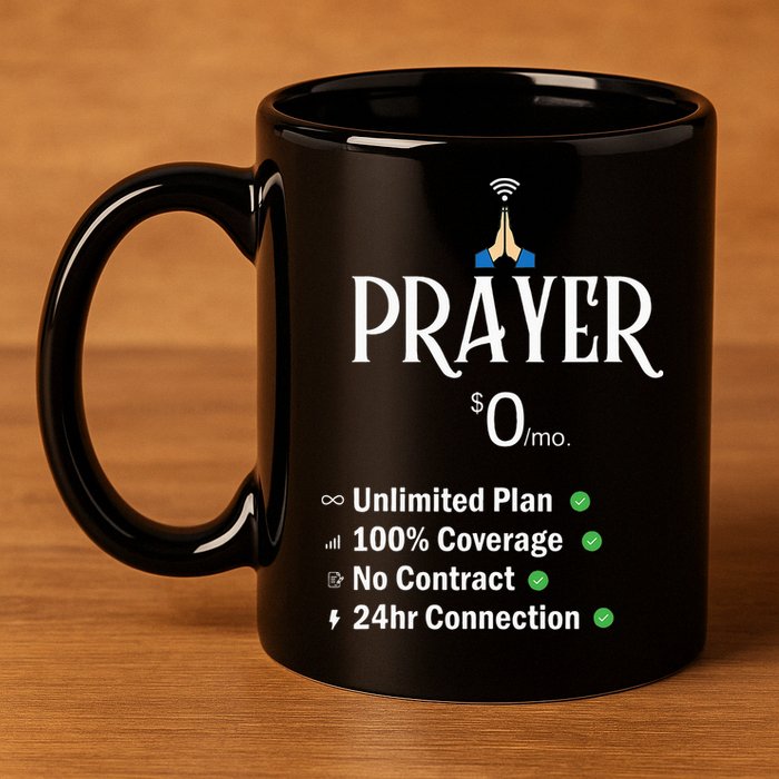 retro Christian Catholic Prayer About Jesus 11oz C Handle Ceramic Mug