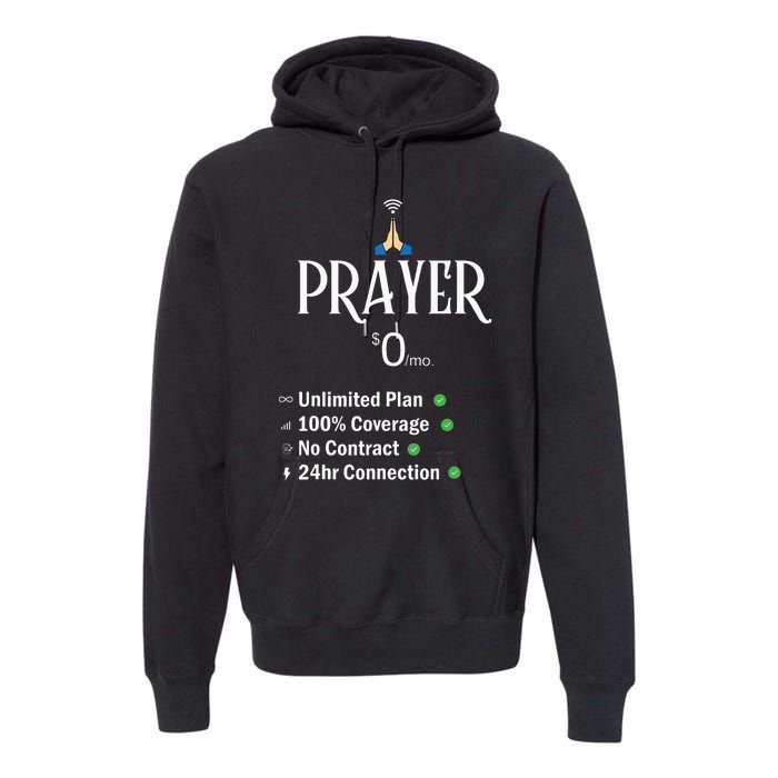 retro Christian Catholic Prayer About Jesus Premium Hoodie