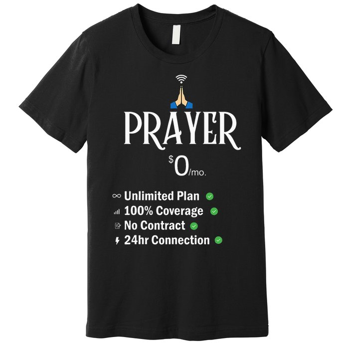 retro Christian Catholic Prayer About Jesus Premium T-Shirt