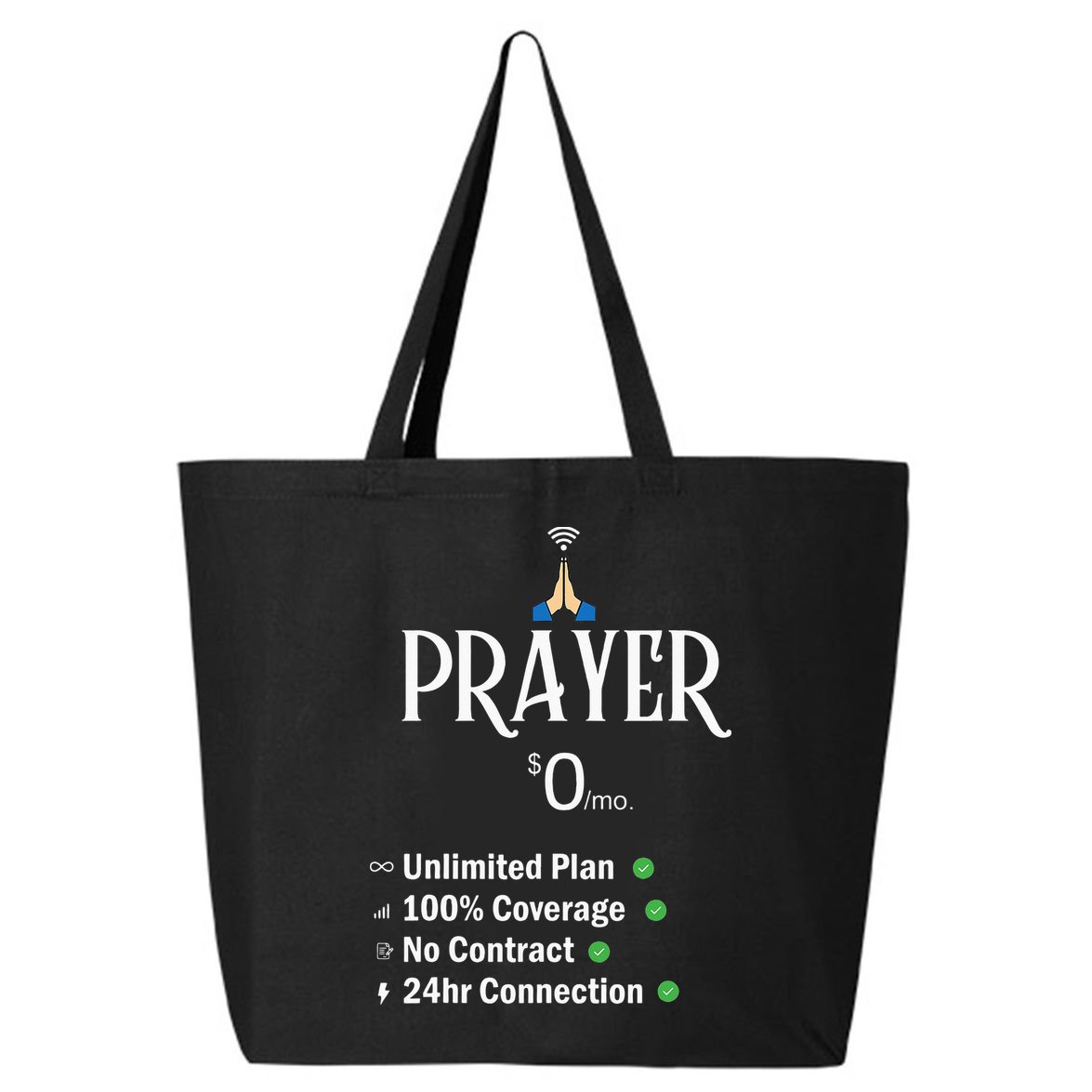 retro Christian Catholic Prayer About Jesus 25L Jumbo Tote