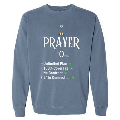 retro Christian Catholic Prayer About Jesus Garment-Dyed Sweatshirt