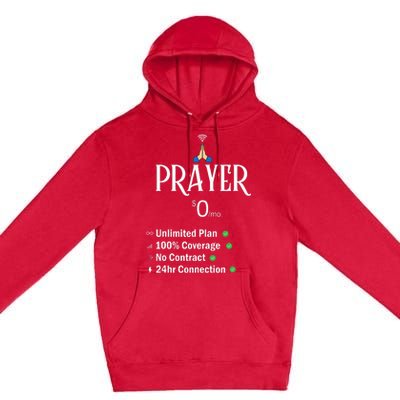 retro Christian Catholic Prayer About Jesus Premium Pullover Hoodie