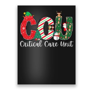 Retro Ccu Critical Care Unit Nurse Christmas Nursing Xmas Poster