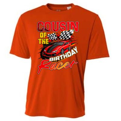 Race Car Cousin Of The Birthday Racer Racing Family Party Cooling Performance Crew T-Shirt