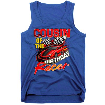 Race Car Cousin Of The Birthday Racer Racing Family Party Tank Top