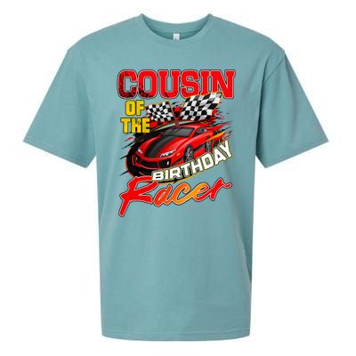 Race Car Cousin Of The Birthday Racer Racing Family Party Sueded Cloud Jersey T-Shirt