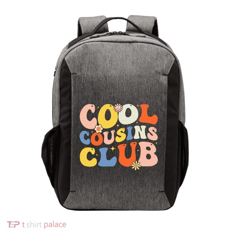 Retro Cool Cousin Club Cousin Squad Crew Matching Family Vector Backpack