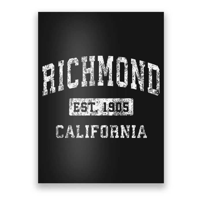 Richmond California Ca Vintage Established Poster