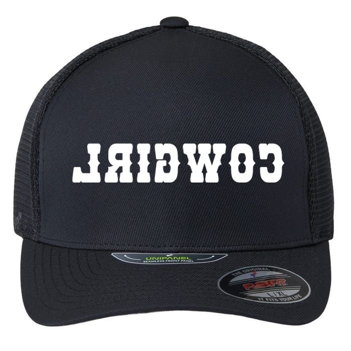 REVERSE Cowgirl Classic Logo Flexfit Unipanel Trucker Cap