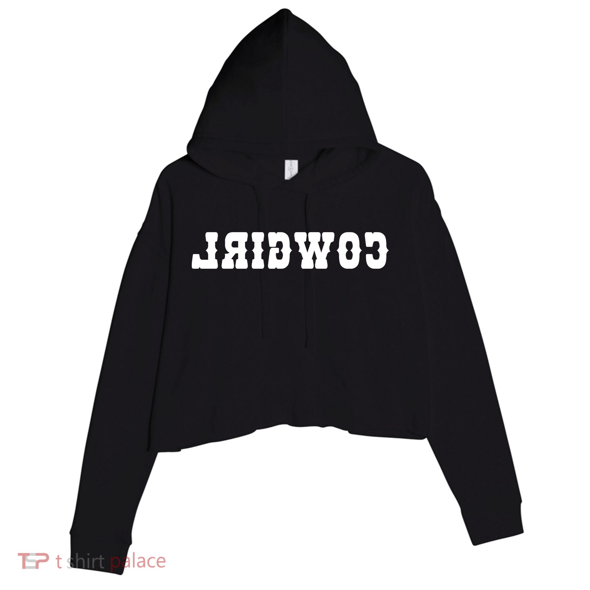 REVERSE Cowgirl Classic Logo Crop Fleece Hoodie