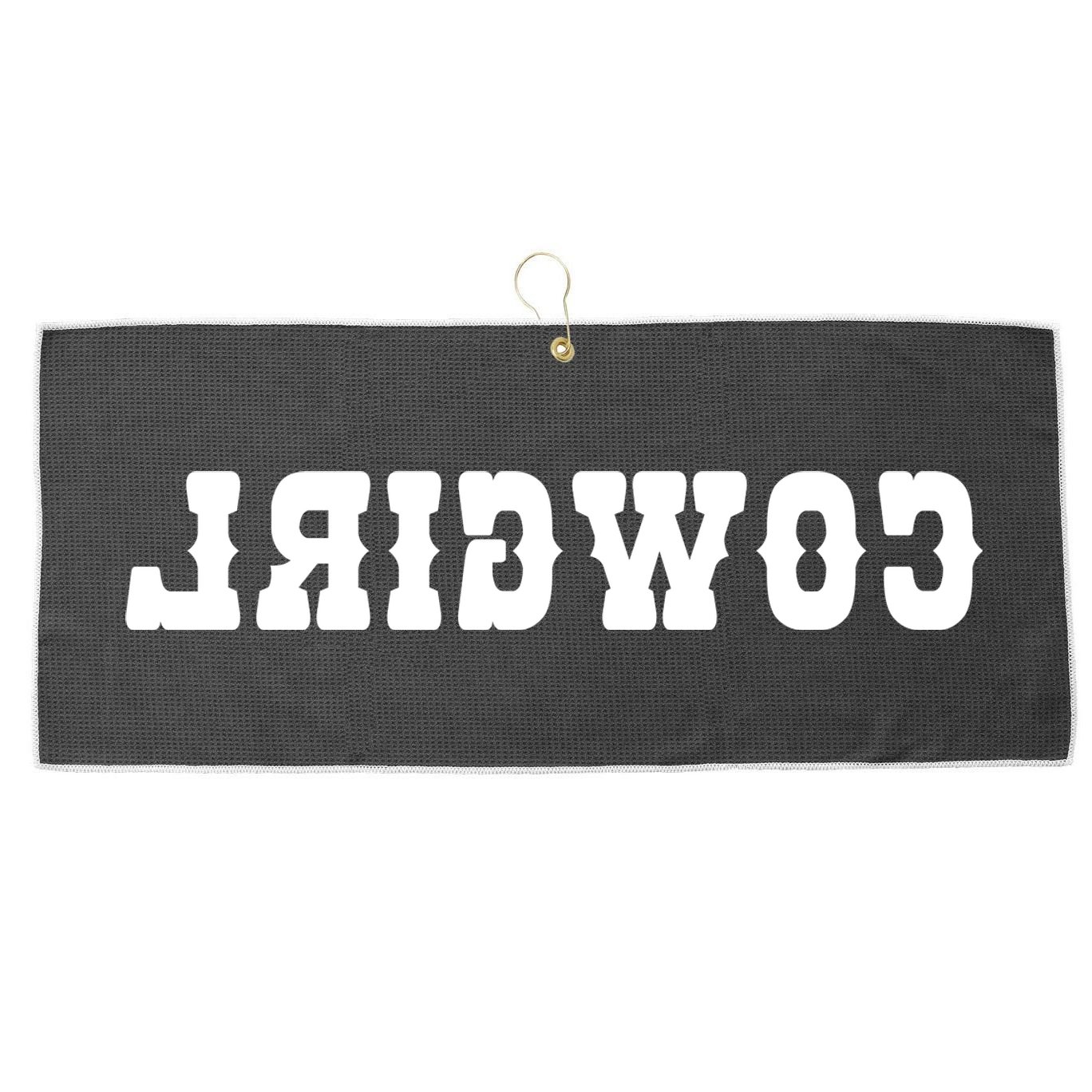 REVERSE Cowgirl Classic Logo Large Microfiber Waffle Golf Towel