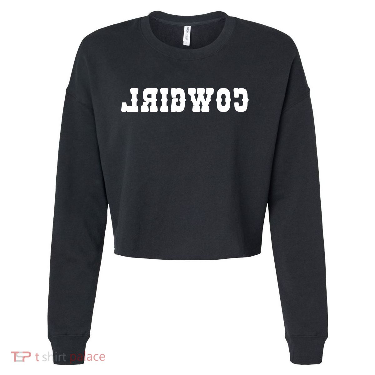 REVERSE Cowgirl Classic Logo Cropped Pullover Crew