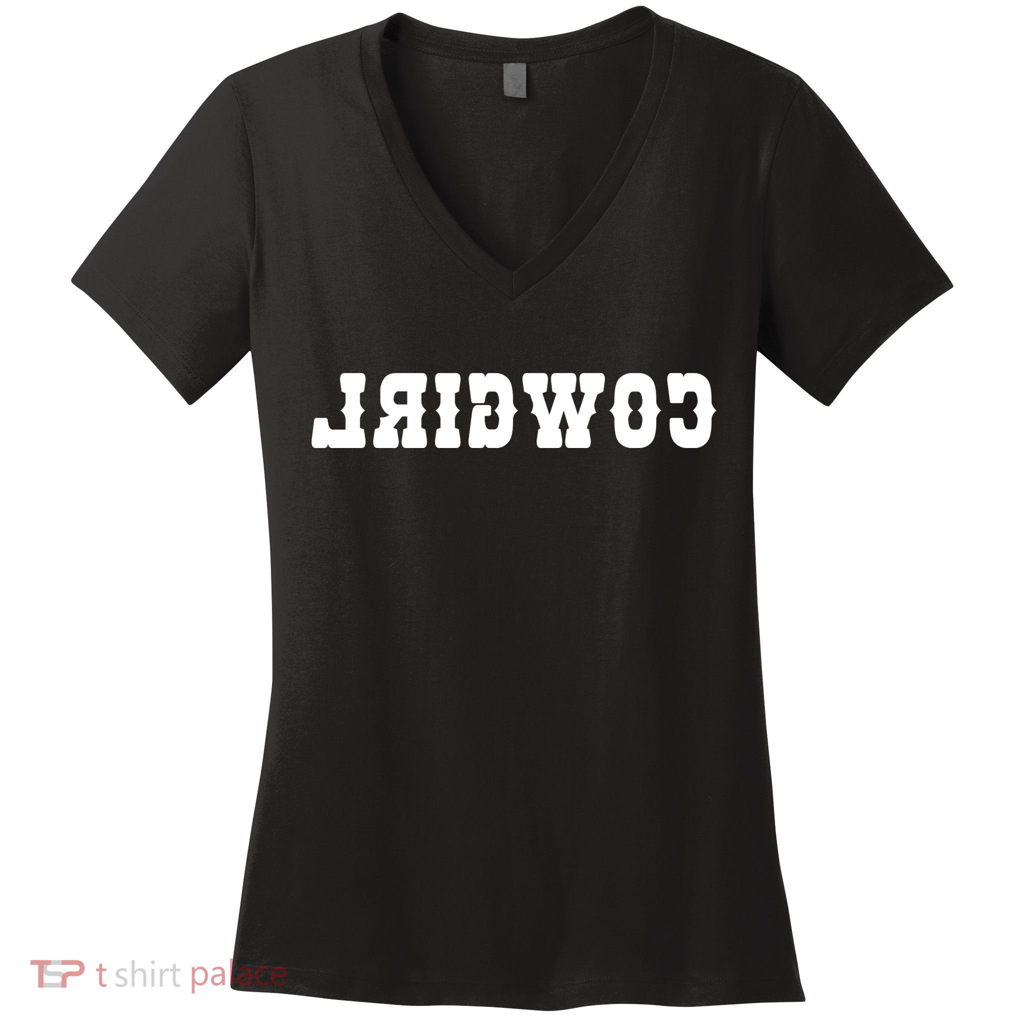 REVERSE Cowgirl Classic Logo Women's V-Neck T-Shirt