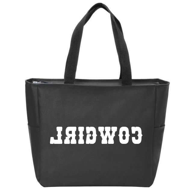 REVERSE Cowgirl Classic Logo Zip Tote Bag
