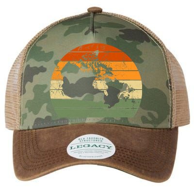 Retro Canada Canadian Map Sunset Canada Day Legacy Tie Dye Trucker Hat