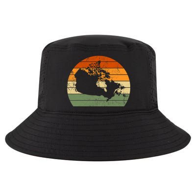 Retro Canada Canadian Map Sunset Canada Day Cool Comfort Performance Bucket Hat