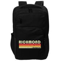 Richmond Ca California Funny City Home Roots Gift Retro 80s Impact Tech Backpack