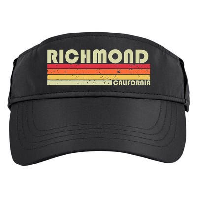Richmond Ca California Funny City Home Roots Gift Retro 80s Adult Drive Performance Visor
