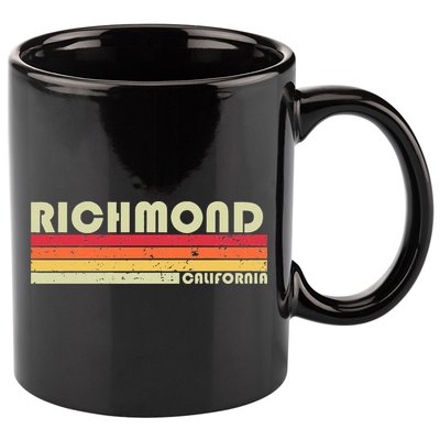Richmond Ca California Funny City Home Roots Gift Retro 80s 11oz C Handle Ceramic Mug
