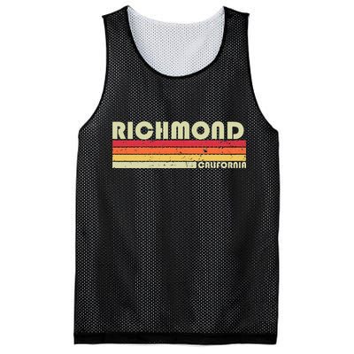 Richmond Ca California Funny City Home Roots Gift Retro 80s Mesh Reversible Basketball Jersey Tank