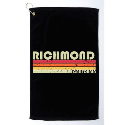 Richmond Ca California Funny City Home Roots Gift Retro 80s Golf Towel