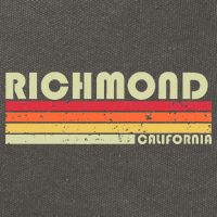 Richmond Ca California Funny City Home Roots Gift Retro 80s Cotton Canvas Backpack