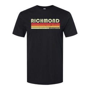 Richmond Ca California Funny City Home Roots Gift Retro 80s Softstyle CVC T-Shirt