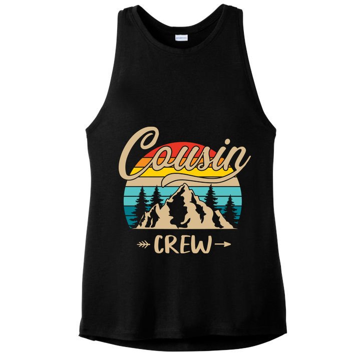 Retro Cousin Crew Camping Outdoor Summer Gift Wilderness Ladies PosiCharge Tri-Blend Wicking Tank