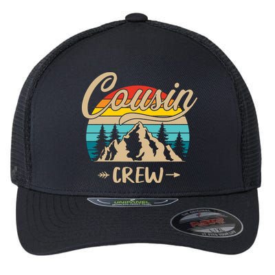 Retro Cousin Crew Camping Outdoor Summer Gift Wilderness Flexfit Unipanel Trucker Cap