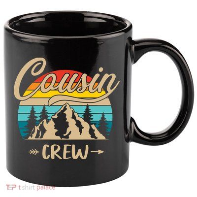Retro Cousin Crew Camping Outdoor Summer Gift Wilderness 11oz C Handle Ceramic Mug