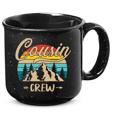 Retro Cousin Crew Camping Outdoor Summer Gift Wilderness 15oz Campfire Ceramic Mug