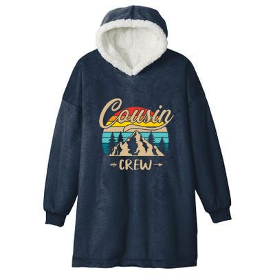 Retro Cousin Crew Camping Outdoor Summer Gift Wilderness Hooded Wearable Blanket