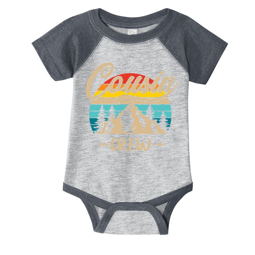 Retro Cousin Crew Camping Outdoor Summer Gift Wilderness Infant Baby Jersey Bodysuit