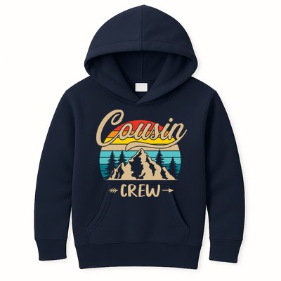 Retro Cousin Crew Camping Outdoor Summer Gift Wilderness Kids Hoodie