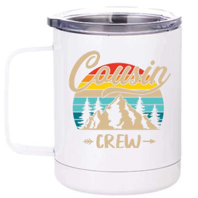 Retro Cousin Crew Camping Outdoor Summer Gift Wilderness 12 oz Stainless Steel Tumbler Cup