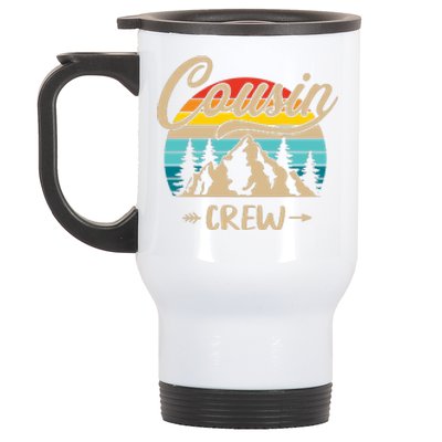 Retro Cousin Crew Camping Outdoor Summer Gift Wilderness Stainless Steel Travel Mug