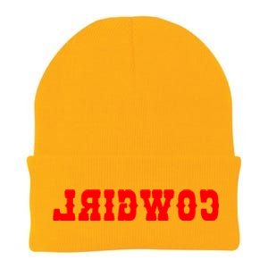 Reverse Cowgirl Classic Red Logo Knit Cap Winter Beanie