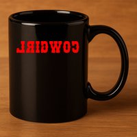 Reverse Cowgirl Classic Red Logo 11oz C Handle Ceramic Mug