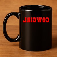 Reverse Cowgirl Classic Red Logo 11oz C Handle Ceramic Mug