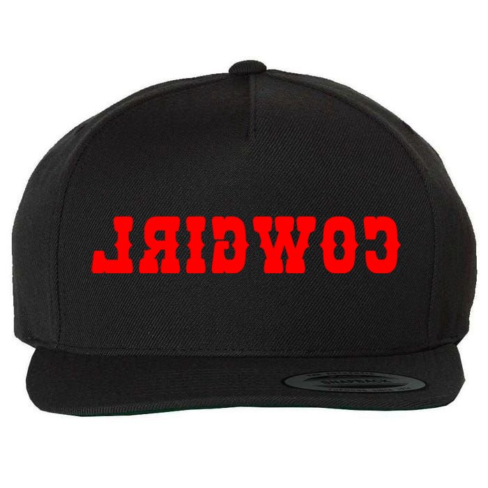 Reverse Cowgirl Classic Red Logo Wool Snapback Cap