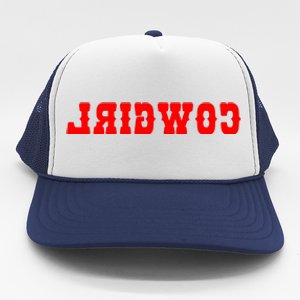 Reverse Cowgirl Classic Red Logo Trucker Hat