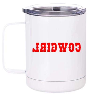 Reverse Cowgirl Classic Red Logo 12 oz Stainless Steel Tumbler Cup