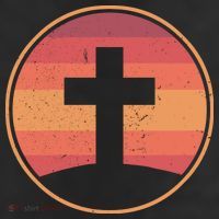 Retro Christian Cross 11oz C Handle Ceramic Mug
