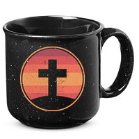 Retro Christian Cross 15oz Campfire Ceramic Mug