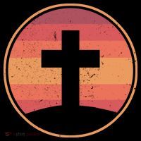 Retro Christian Cross 16 in Basic Backpack