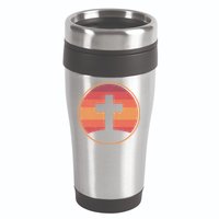 Retro Christian Cross 16oz Travel Tumbler